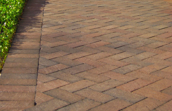 traditional edge clay brick pavers